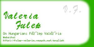 valeria fulep business card